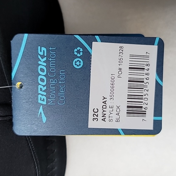 NWT Brooks Anyday Sports Bra, Size 32C, Color Black - Picture 10 of 12